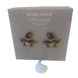Baublebar Glow-in-the-dark Adorable Witch Post Earrings.